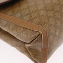 CELINE Macadam Canvas Shoulder Bag PVC Beige Gold Auth 173810-14
