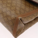 CELINE Macadam Canvas Shoulder Bag PVC Beige Gold Auth 173810-15