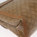 CELINE Macadam Canvas Shoulder Bag PVC Beige Gold Auth 173810-16