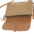 CELINE Macadam Canvas Shoulder Bag PVC Beige Gold Auth 173810-18