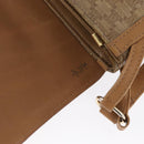 CELINE Macadam Canvas Shoulder Bag PVC Beige Gold Auth 173810-10