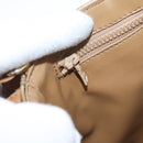 CELINE Macadam Canvas Shoulder Bag PVC Beige Gold Auth 173810-25