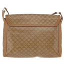 CELINE Macadam Canvas Shoulder Bag PVC Beige Gold Auth 173810-2