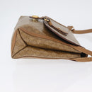 CELINE Macadam Canvas Shoulder Bag PVC Beige Gold Auth 173810-3