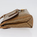CELINE Macadam Canvas Shoulder Bag PVC Beige Gold Auth 173810-4