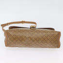 CELINE Macadam Canvas Shoulder Bag PVC Beige Gold Auth 173810-5