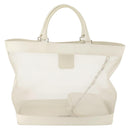 Gianni Versace mesh Tote Bag Nylon White Auth 173811-2