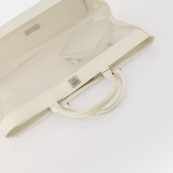 Gianni Versace mesh Tote Bag Nylon White Auth 173811