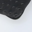 MCM Vicetos Logogram Clutch Bag Leather Black Silver Auth 173812-16