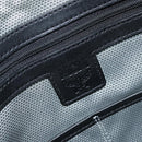 MCM Vicetos Logogram Clutch Bag Leather Black Silver Auth 173812-17