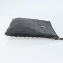 MCM Vicetos Logogram Clutch Bag Leather Black Silver Auth 173812-3
