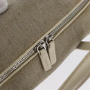 LOEWE Hand Bag Canvas Beige Silver Auth 173814-17