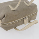 LOEWE Hand Bag Canvas Beige Silver Auth 173814-6