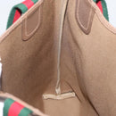 GUCCI GG Supreme Web Sherry Line Bag PVC Beige Red Green 39 02 003 Auth 173817-19