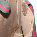 GUCCI GG Supreme Web Sherry Line Bag PVC Beige Red Green 39 02 003 Auth 173817-20
