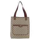 GUCCI GG Supreme Web Sherry Line Bag PVC Beige Red Green 39 02 003 Auth 173817-13