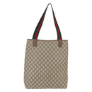 GUCCI GG Supreme Web Sherry Line Bag PVC Beige Red Green 39 02 003 Auth 173817-2