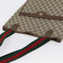 GUCCI GG Supreme Web Sherry Line Bag PVC Beige Red Green 39 02 003 Auth 173817-6