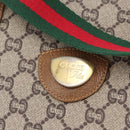 GUCCI GG Plus Supreme Web Sherry Line Tote Bag PVC Beige Red Green Auth 173818-14