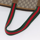 GUCCI GG Plus Supreme Web Sherry Line Tote Bag PVC Beige Red Green Auth 173818-7