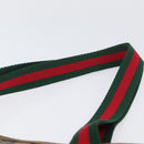 GUCCI GG Plus Supreme Web Sherry Line Tote Bag PVC Beige Red Green Auth 173818-8
