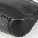 GUCCI Bamboo Shoulder Bag Leather Black Gold Auth 173820-12