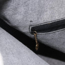 GUCCI Bamboo Shoulder Bag Leather Black Gold Auth 173820-18