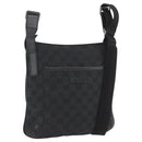 GUCCI GG Canvas Shoulder Bag Black Silver 122793 Auth 173821-1
