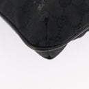 GUCCI GG Canvas Shoulder Bag Black Silver 122793 Auth 173821-9