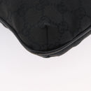 GUCCI GG Canvas Shoulder Bag Black Silver 122793 Auth 173821-16