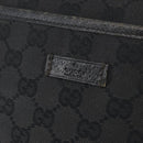 GUCCI GG Canvas Shoulder Bag Black Silver 122793 Auth 173821-18