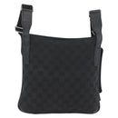GUCCI GG Canvas Shoulder Bag Black Silver 122793 Auth 173821-2