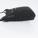 GUCCI GG Canvas Shoulder Bag Black Silver 122793 Auth 173821-4