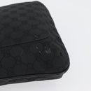 GUCCI GG Canvas Shoulder Bag Black Silver 122793 Auth 173821-5