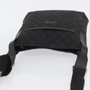 GUCCI GG Canvas Shoulder Bag Black Silver 122793 Auth 173821-7