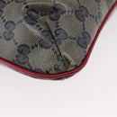 GUCCI GG Crystal Sherry Line Bag Coated Canvas Navy Gold 189749 Auth 173822-9