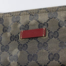 GUCCI GG Crystal Sherry Line Bag Coated Canvas Navy Gold 189749 Auth 173822-18