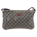GUCCI GG Crystal Sherry Line Bag Coated Canvas Navy Gold 189749 Auth 173822-13