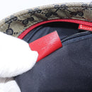 GUCCI GG Crystal Sherry Line Bag Coated Canvas Navy Gold 189749 Auth 173822-12