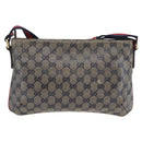 GUCCI GG Crystal Sherry Line Bag Coated Canvas Navy Gold 189749 Auth 173822-2