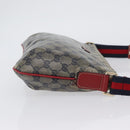 GUCCI GG Crystal Sherry Line Bag Coated Canvas Navy Gold 189749 Auth 173822-4