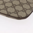 GUCCI GG Supreme Web Sherry Line Bag PVC Beige Gold 904 02 047 Auth 173823-14