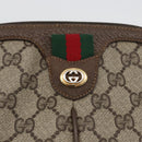 GUCCI GG Supreme Web Sherry Line Bag PVC Beige Gold 904 02 047 Auth 173823-18