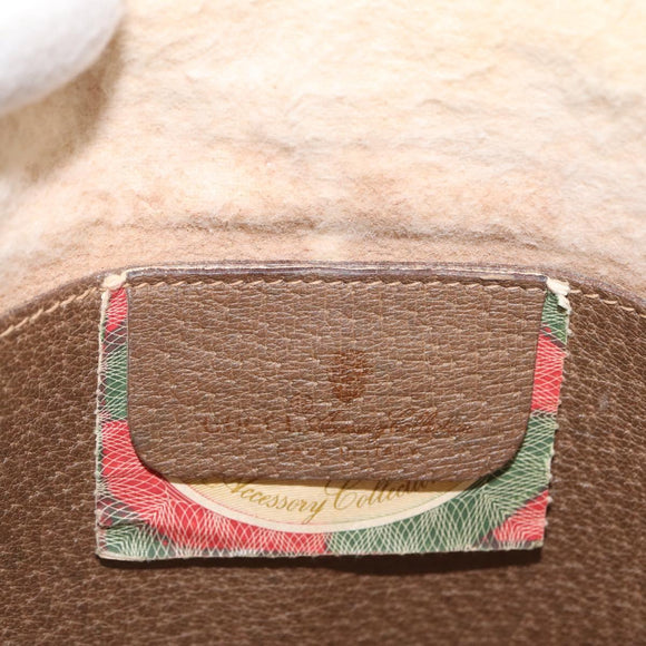 GUCCI GG Supreme Web Sherry Line Bag PVC Beige Gold 904 02 047 Auth 173823
