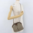 GUCCI GG Supreme Web Sherry Line Bag PVC Beige Gold 904 02 047 Auth 173823-22