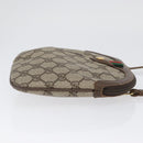 GUCCI GG Supreme Web Sherry Line Bag PVC Beige Gold 904 02 047 Auth 173823-3