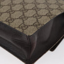 GUCCI GG Supreme Clutch Bag PVC Beige Silver 131213 Auth 173825-16