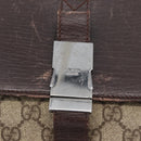 GUCCI GG Supreme Clutch Bag PVC Beige Silver 131213 Auth 173825-9