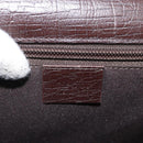 GUCCI GG Supreme Clutch Bag PVC Beige Silver 131213 Auth 173825-17