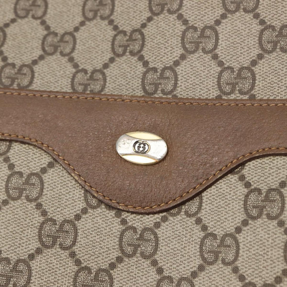 GUCCI GG Supreme Web Sherry Line Tote Bag PVC Beige Red 39 02 003 Auth 173826